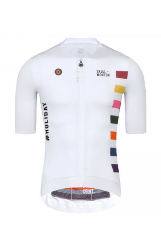 MONTONSPORTS SKULL MONTON CYCLING JERSEY MENS HOLIDAY II WHITE