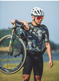 MONTONSPORTS MENS SHORT SLEEVE CYCLING JERSEY PRO CAMOUSHIELD GREEN