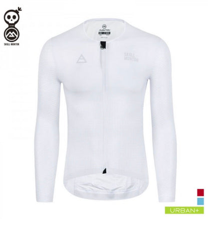 MONTONSPORTS MENS LONG SLEEVE CYCLING JERSEYS COBRAND WIND WHITE